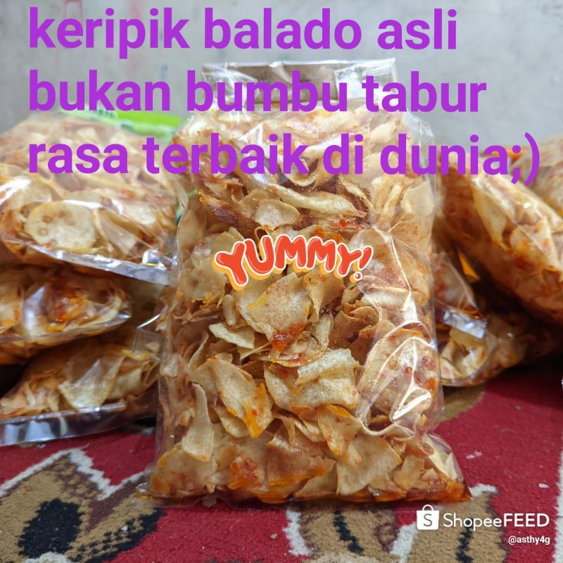 

kripik pedas balado asli bukan bumbu tabur kripik talas kripik singkong keripik pisang/lantak