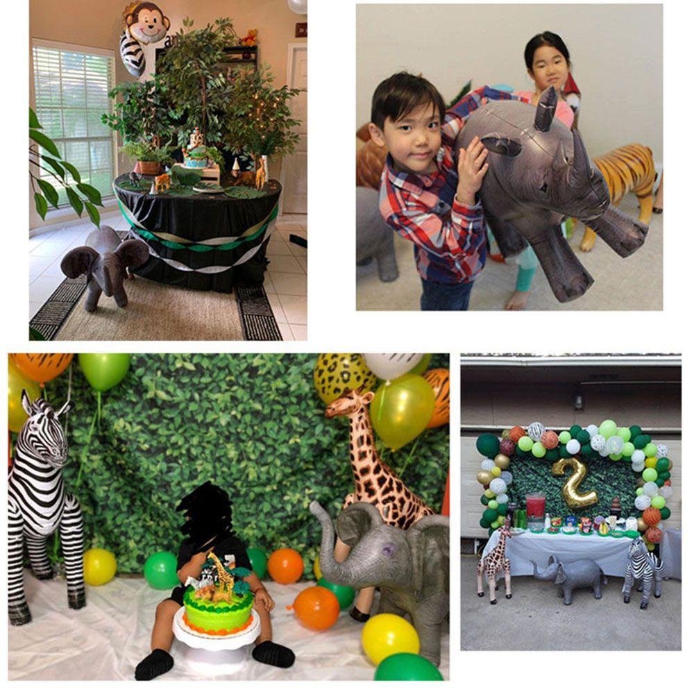 WONDER Simulasi Hewan DIY Hadiah Zebra Kelinci Ulang Tahun Anak Liar Woodland Balon