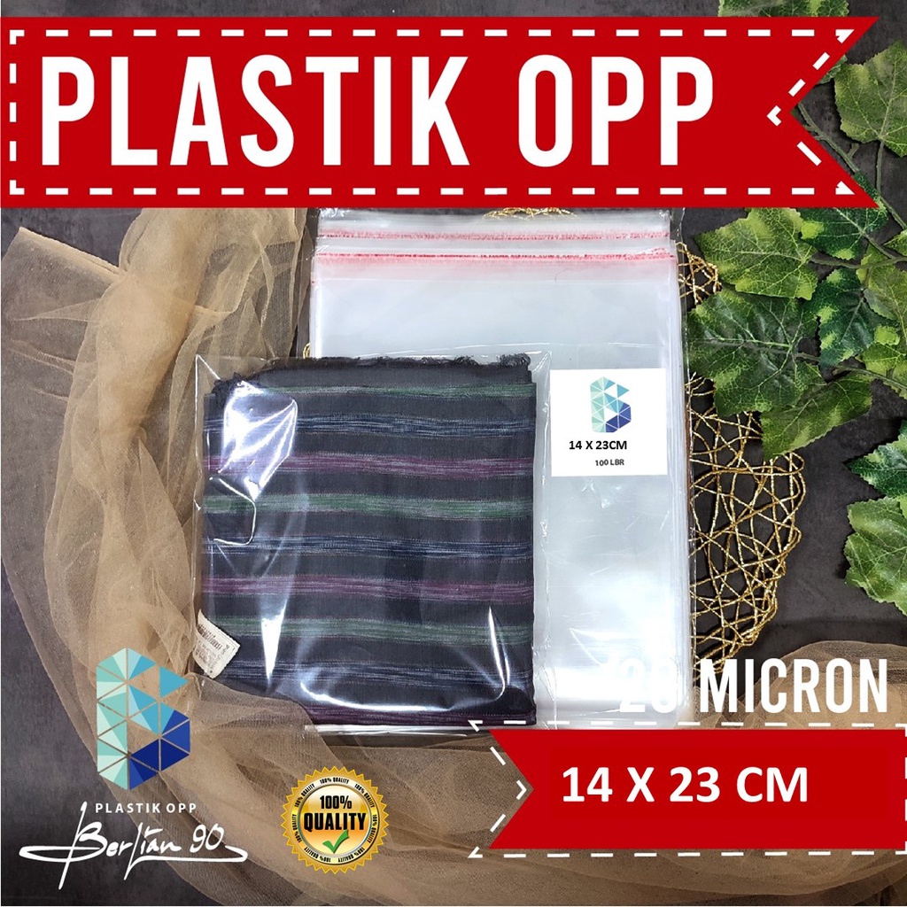 

PLASTIK OPP 14 X 23 CM 20 MIC / PLASTIK BENING KEMASAN BUNGKUS UNDANGAN / PLASTIK KEMASAN DOMPET