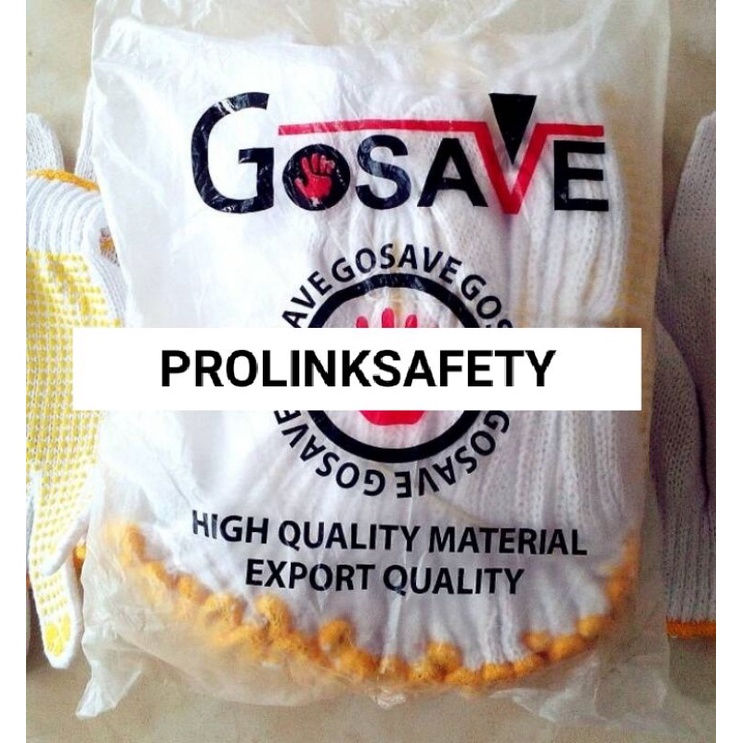 SARUNG TANGAN MERK GOSAVE ORIGINAL BINTIK KUNING