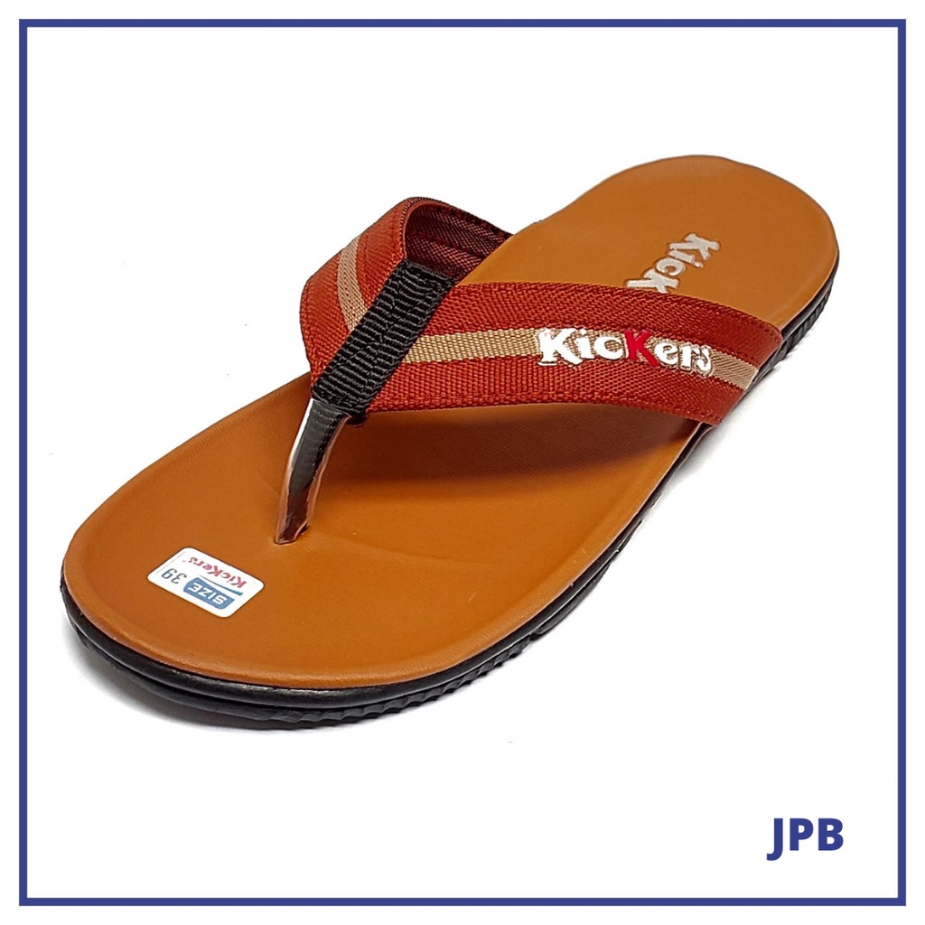 Sandal Japit Pria Kickers Coklat Tan - JPC