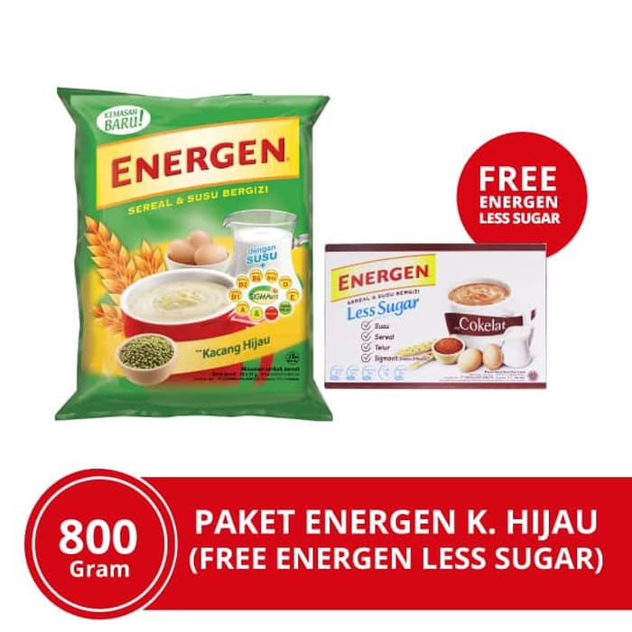 

PAKET ENERGEN KACANG HIJAU (Free Energen Cokelat Less Sugar)