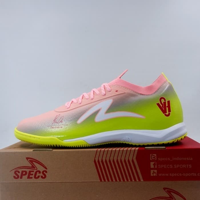 Sepatu Futsal Specs Acc Lightspeed IN V8 SE Pastel Pink 400918 Ori