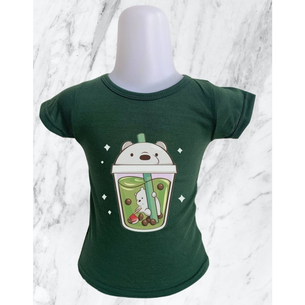 Kaos anak motif boba usia 1 - 6 tahun | kaos anak boba | bubble tee anak anak laki laki perempuan