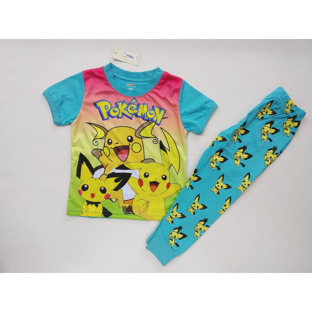 PIYAMA GAP PENDEK POKEMON  - piyama anak