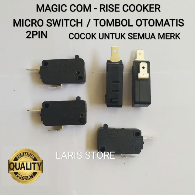 MICRO SWITCH TOMBOL OTOMATIS 2 PIN UNTUK MAGIC COM / RICE COOKER MIYAKO COSMOS DLL MULTI SEMUA MERK