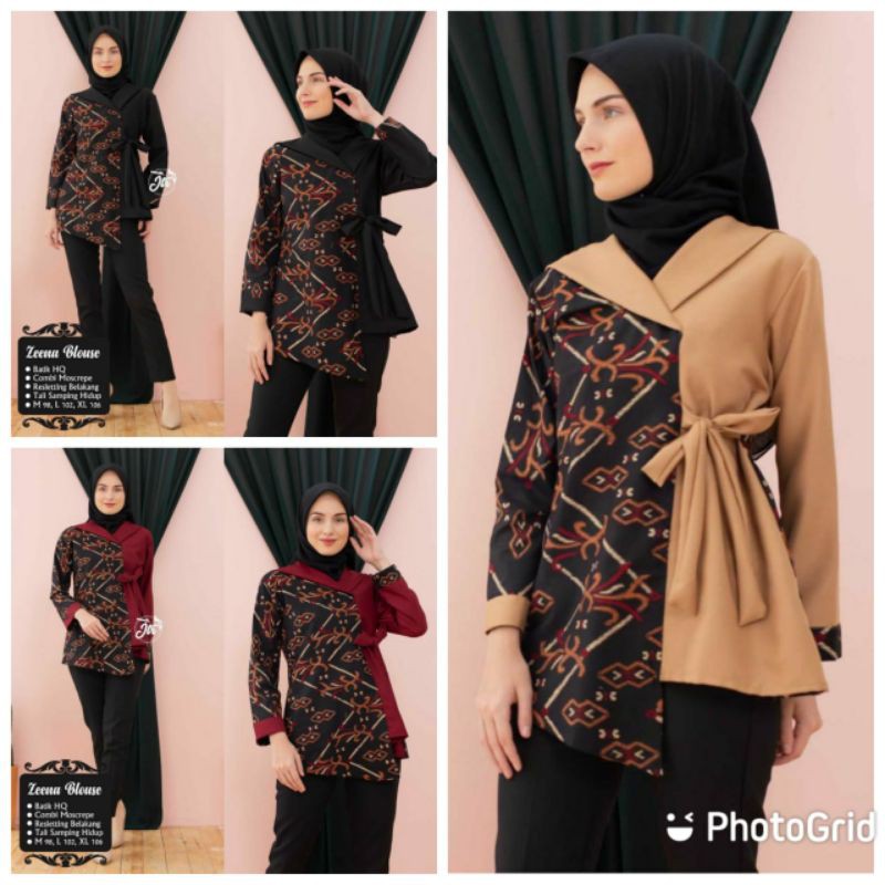 BAJU BATIK WANITA MODERN MONALISA GENES M,L,XL asli PEKALONGAN