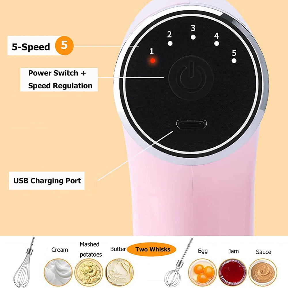 Mixer dan Chopper 3 in 1 USB charger versi 11 MC439 - mini Hand Mixer kopi RANDOM