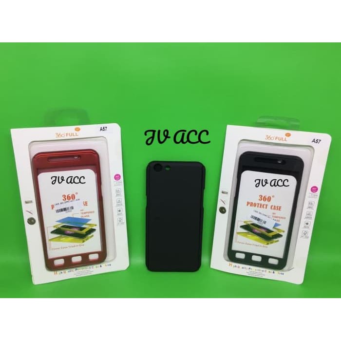 CASE 360 + TEMPERED GLASS OPPO A83 / A71 / F5 / F1S / A59 / A39 / A57 / F3 PLUS