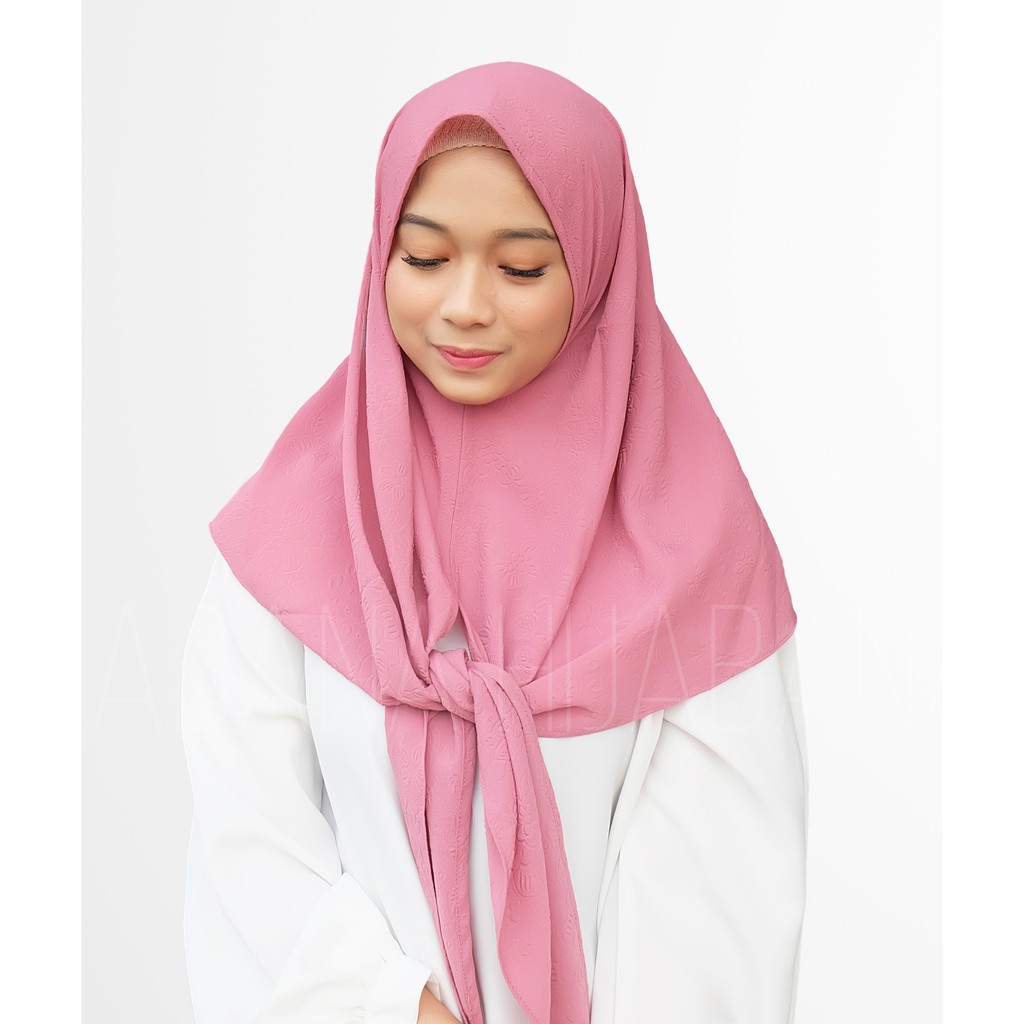 Hijab Segi empat Instan Havana - Jilbab Instan Emboss - Hijab Pesta Kerudung Instan