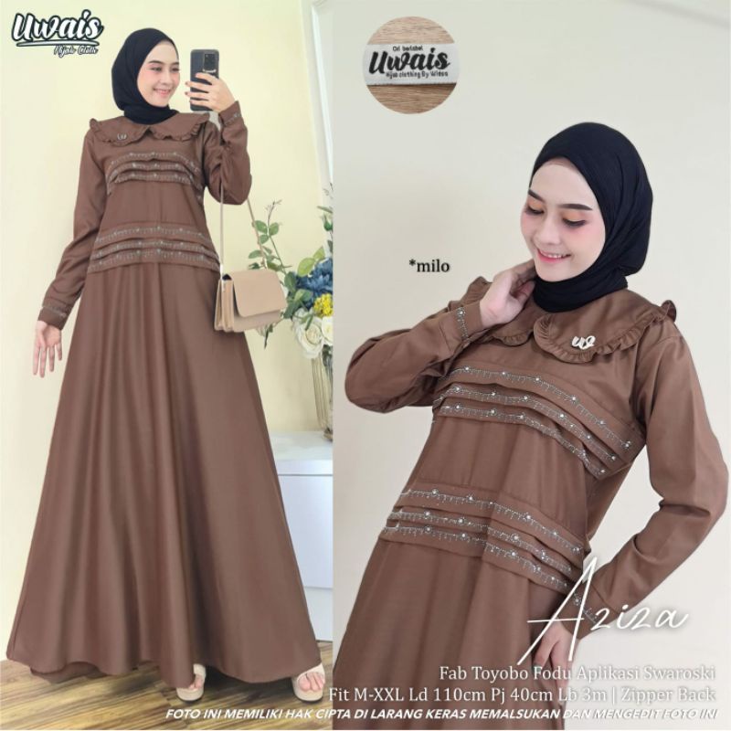 [Ready Stok] AZIZA MAXY / DRES +Riana + Senna midi ori uwais (ceruty / toyobo)