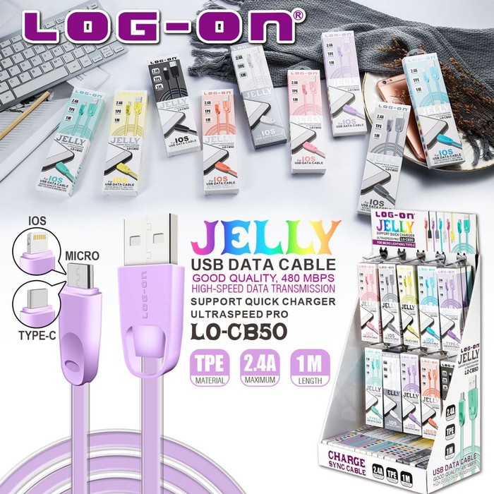 KABEL DATA LOG ON JELLY LOCB50 TYPE C