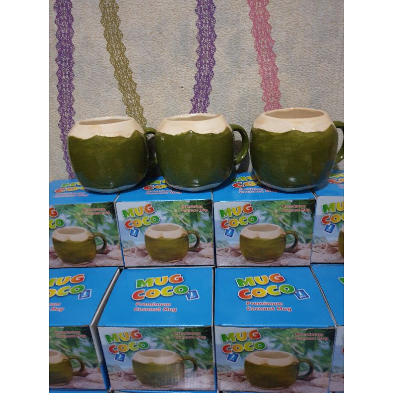 Jual Mug Keramik Kelapamug Coconutgelas Keramik Kelapa Shopee Indonesia 3701