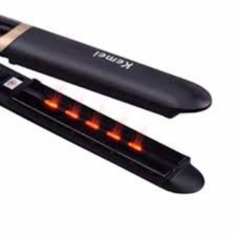 Catok Rambut Lurus Kemei Km-2219 Dengan Infrared Catokan Profesional Hair Straightener