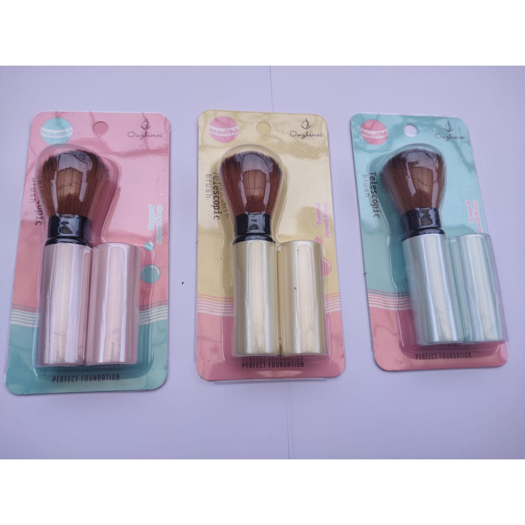 KUAS BLUSH ON BRUSH MAKE UP TELESCOPIC BEAUTY FOUNDATION BENTUK LIPSTICK TABUNG