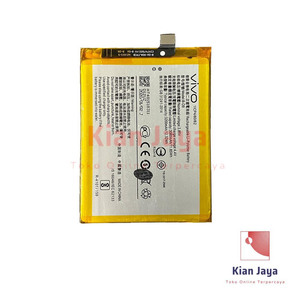 Baterai Original Vivo V9 / B-D9 Batre Batrai Battery Hp BD9 100% Ori