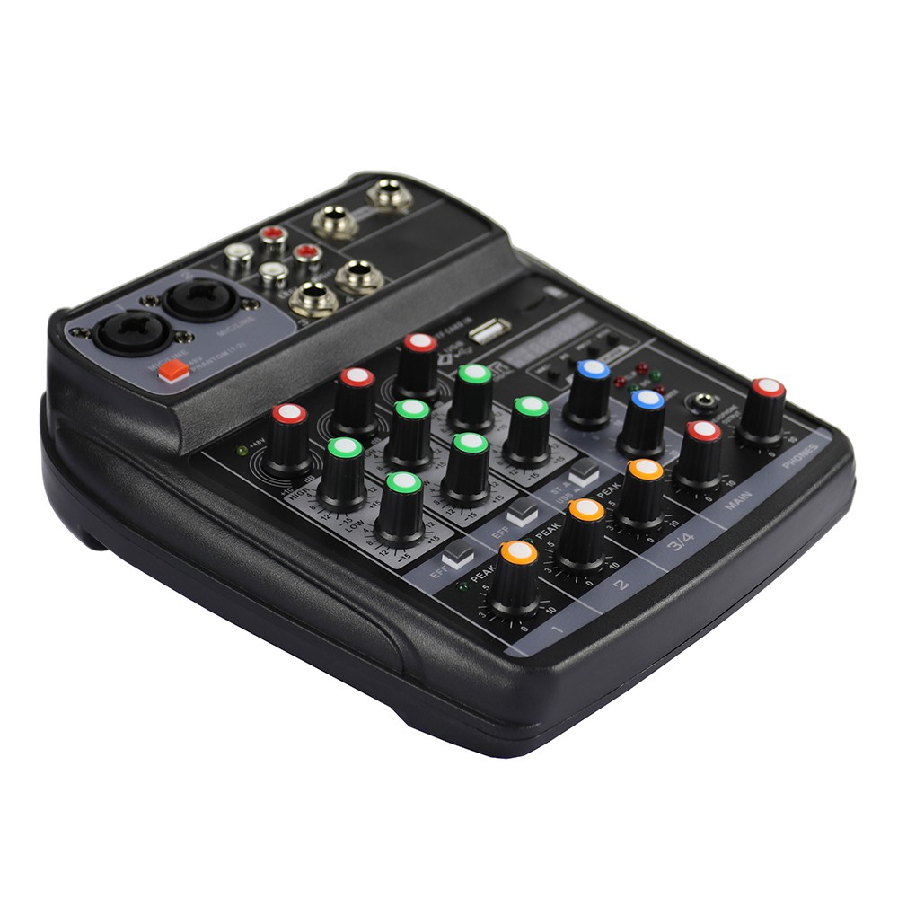 TEYUN Professional Mixing Console Monitor Effect Processor 4 Channel - TU04 - Black