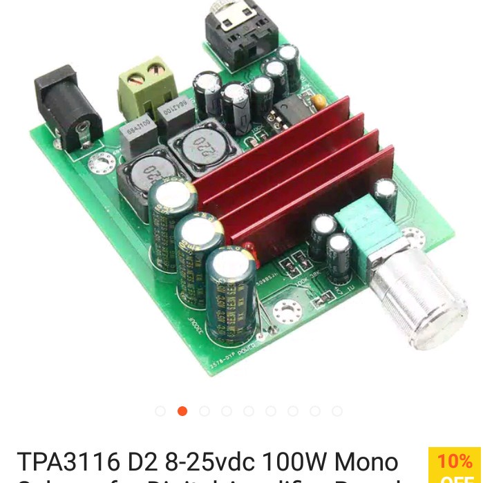 amplifier subwoofer class d 100 watt tpa3116 / tpa3116d2