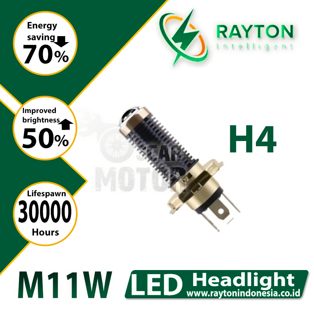 Lampu Led Motor H6 H4 Bebek 2 Warna Putih Kuning RTD M11W AC DC NEW motor