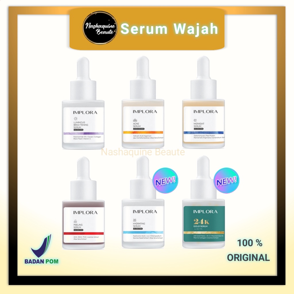 BPOM IMPLORA Serum Wajah - Acne Luminous Midnight Peeling Serum Hydrating