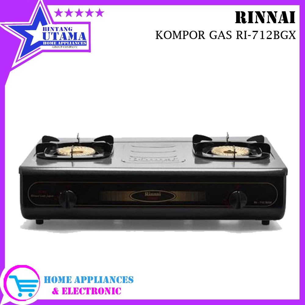 Jual Kompor Gas Rinnai 2 Tungku Ri 712bgx Ri 712 Bgx Ri712bgx Garansi Resmi Termurah Shopee Indonesia