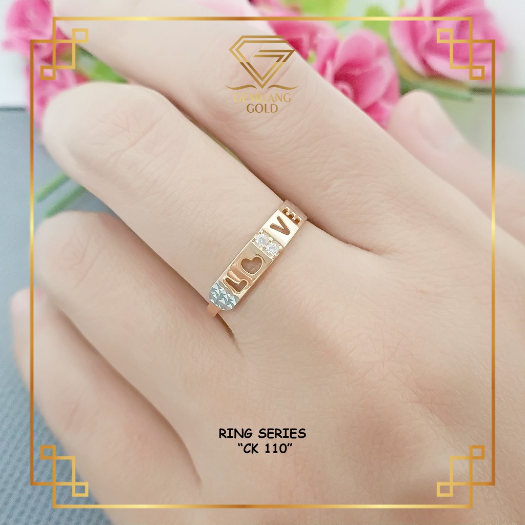 Jual CINCIN EMAS KOREAN SARANGHAE GOLD KADAR 300 (6K) & 375 (8K) CINCIN ...