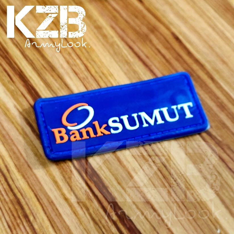 Emblem Karet Velcro BANK SUMUT