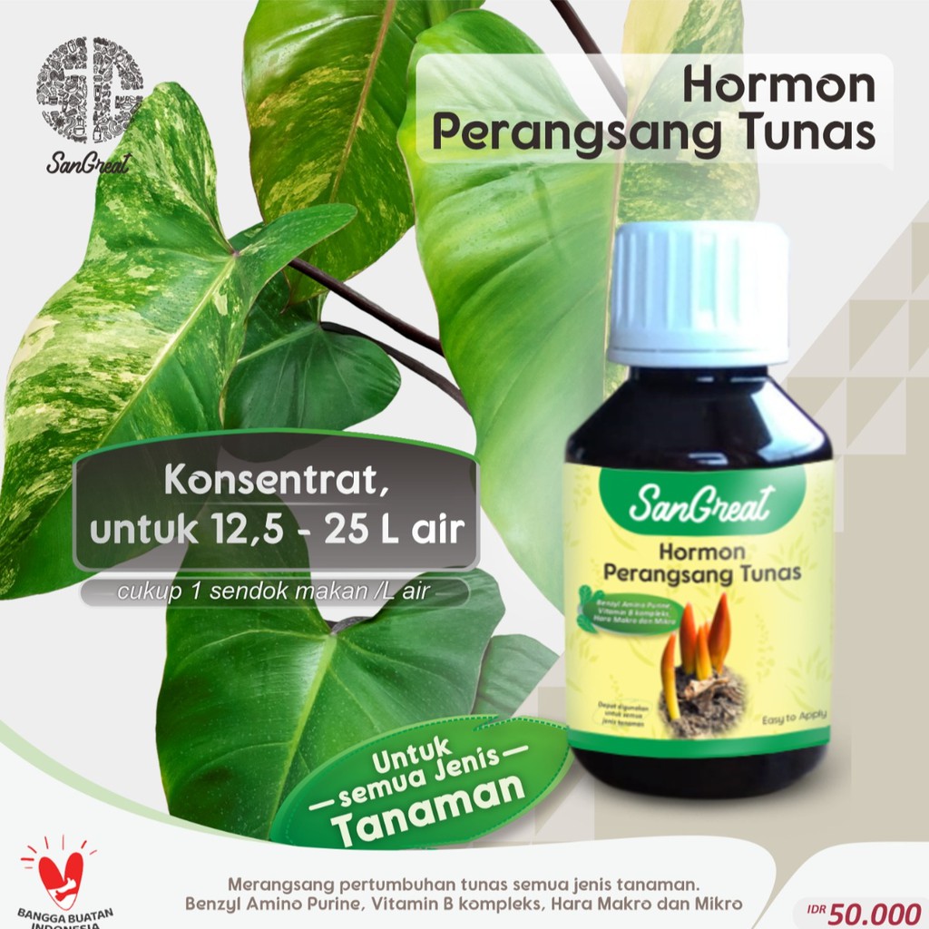 SanGreat Hormon Penumbuh Tunas plus Vitamin B1 Konsentrat 100 ml Hormon sitokinin untuk aglonema keladi monstera alocasia calathea philodendron kaktus anthurium