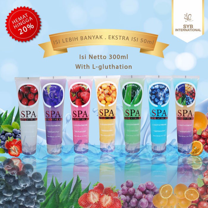 Body Spa Rainbow Fruitamin SYB 300ml SYB Bodyspa BPOM Penghilang Daki Rainbow Body Spa Fruitamin SYB