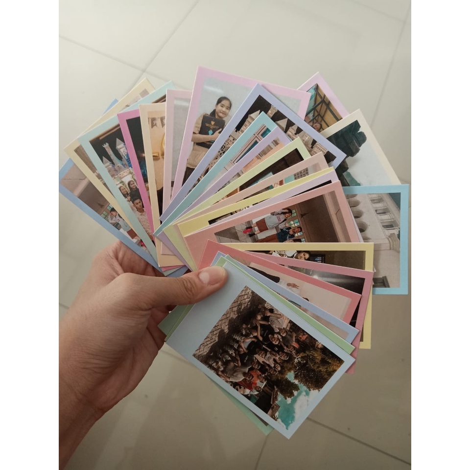 (25 FOTO DAPAT SEMUA FRAME) CETAK FOTO 2R POLAROID RAINBOW PASTEL BACKGROUNDLAMINASI GLOSSY COD KAWAIIFUKU by SARAHAINKHANSA