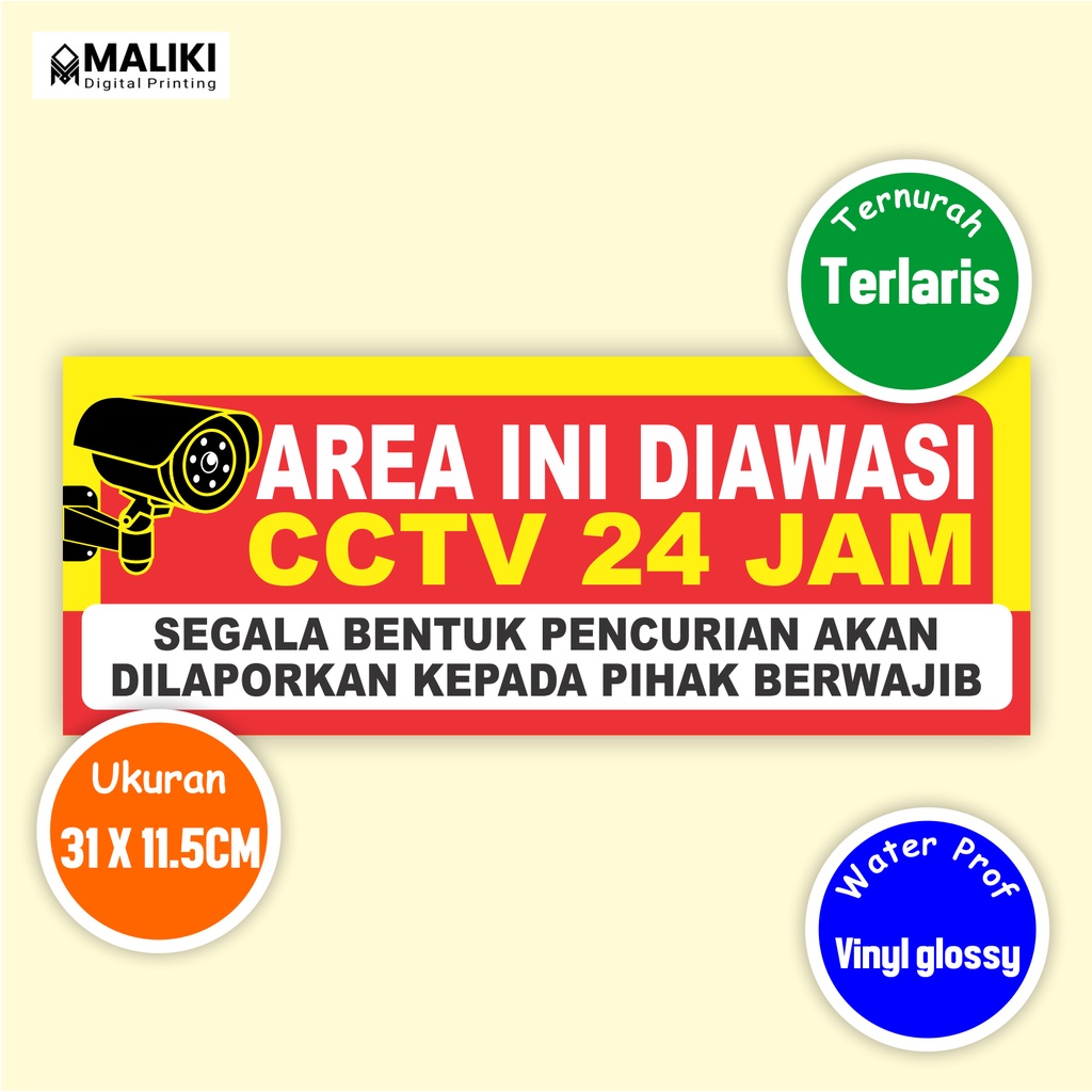 Jual Stiker Diawasi Cctv Shopee Indonesia