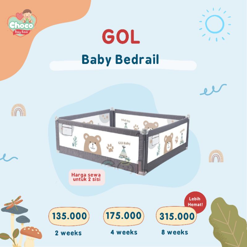 ❤️ChocoBabyRent❤️TIDAK DIJUAL, DISEWAKAN GOL Baby Bedrail Pagar Pengaman Kasur