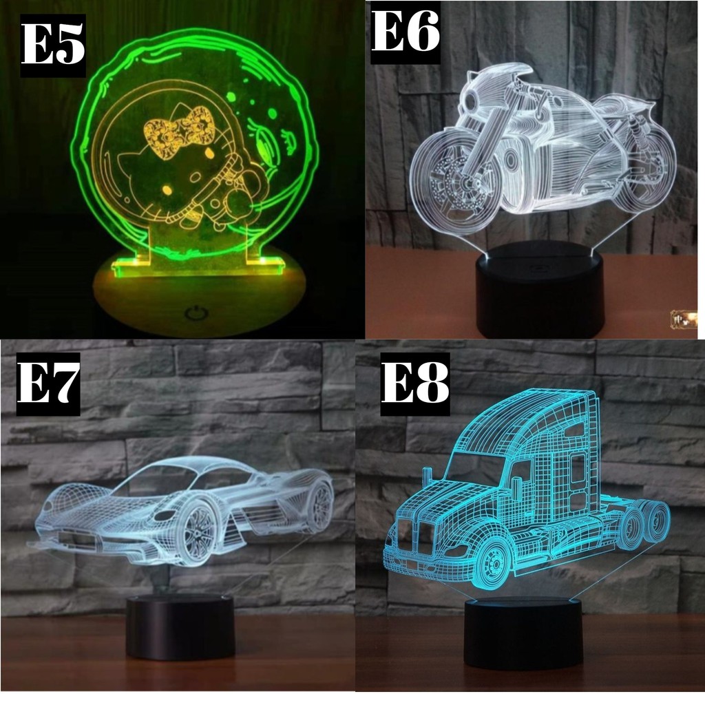 LAMPU HIAS LED 3D / LAMPU TIDUR HIAS DIMENSI / PART 5