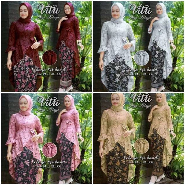 Kebaya Set - New Kebaya Burkat Set Srikandi Vol 2 - Kebaya Modern / BRUKAT BROKAT KEBAYA JARIK SET A