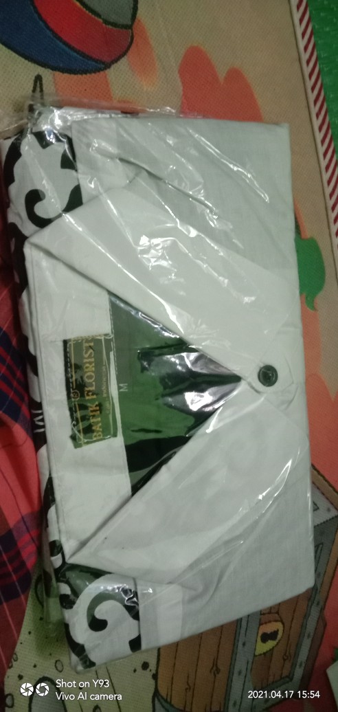 Kemeja Batik Lengan Panjang Warna Putih Batik Warna Putih Lapis Furing Duri Mukti Baju Batik Panjang