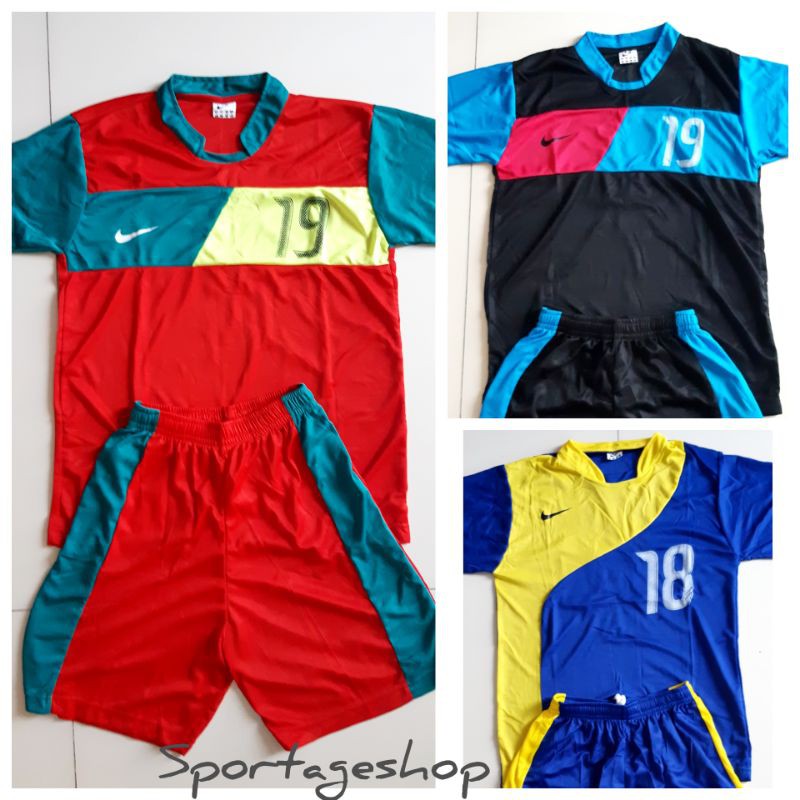Baju Kaos Tim Team NIKE Bola Setelan Dewasa Set isi 18 stel