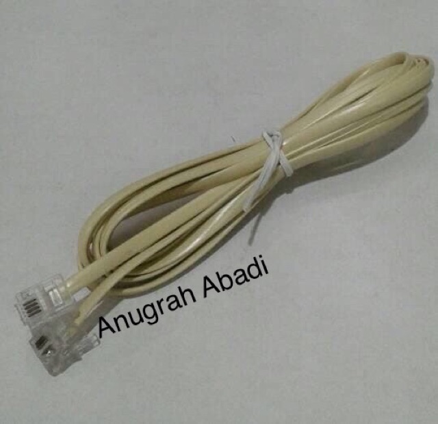 DISKON KABEL ROSET 2M PLUS PIN RJ-11 KANAN DAN KIRI