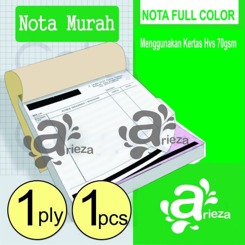 

CETAK NOTA / KUITANSI / FAKTUR (rangkap 1) HVS 70gsm full color
