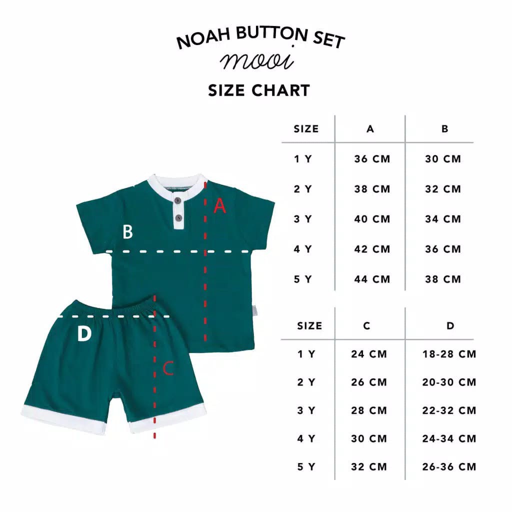 PROMO 7.7 PROMO BAJU LEBARAN MOOI NOAH  Setelan Baju anak Setelan Pendek anak Butoon tee set 1-5 Tahun