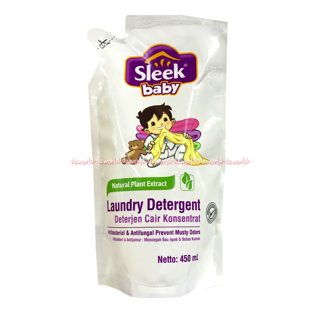 Sleek Laundry Refill ditergen pembersih pakaian bayi noda hilang wangi dan lembut