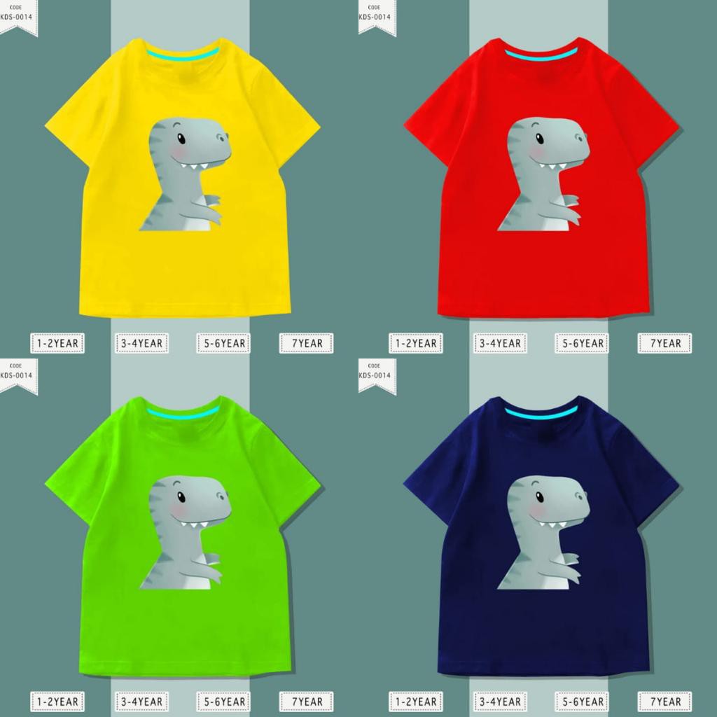 Baju Anak Dinosaurs / Kaos Distro DTF Anak Laki Laki dan Perempuan / Unisex / Motif Kartun