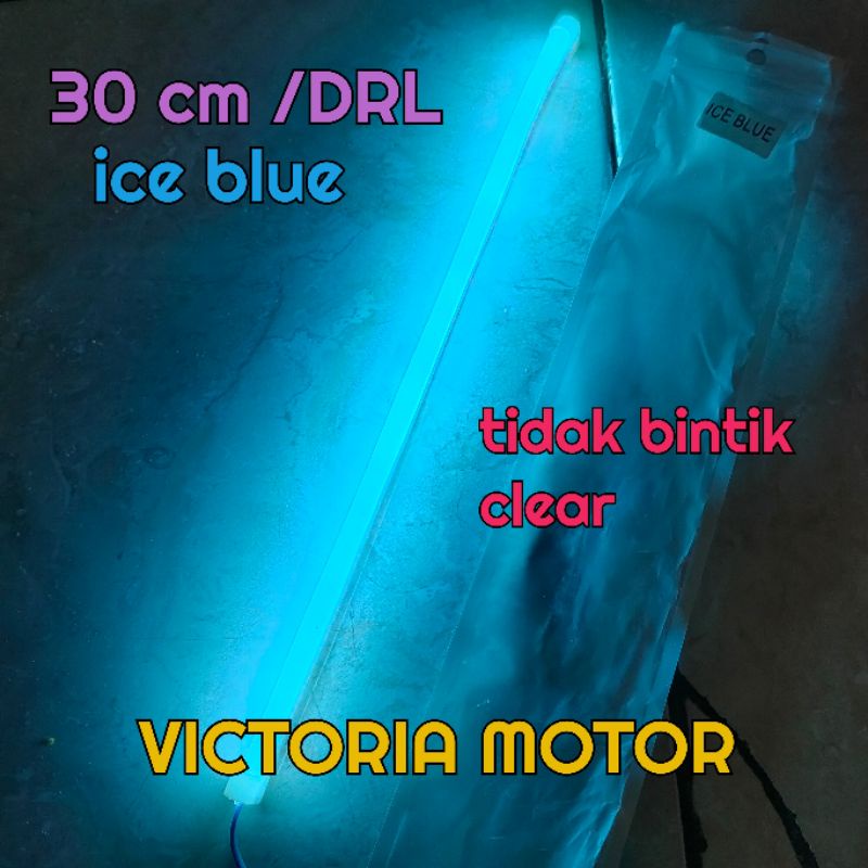 Lampu alis 30 cm motor tidak bintik/mobil LED DRL lampu kreatif motor Universal