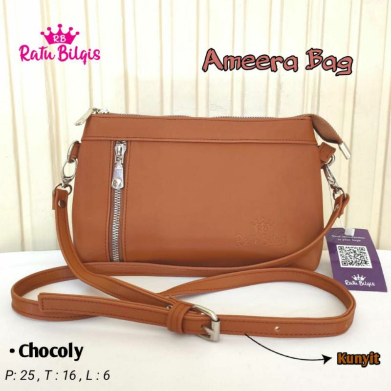 AMEERA BAG CHOCOLY BY RATU BILQIS TAS SLEMPANG KERJA HARIAN