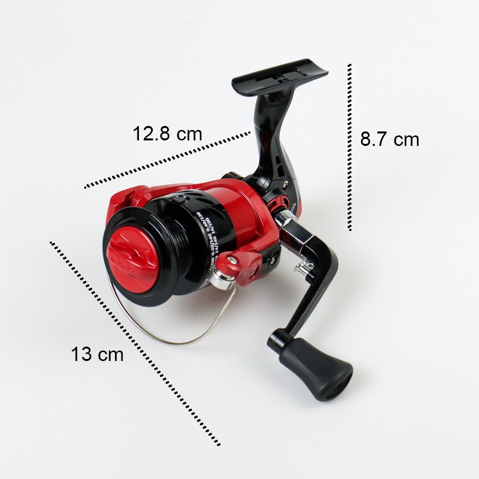 TaffSPORT FD5000 Reel Pancing Spinning 8 Ball Bearing Gear Ratio 5.2:1 - Red/Black