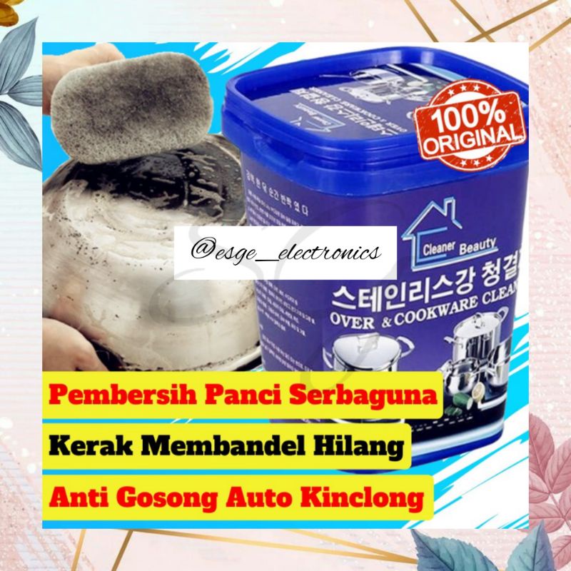 ESGE KRIM PANCI KRIM AJAIB KRIM PEMBERSIH KARAT STAINLESS STEEL PENGHILANG NODA KARAT PANCI NODA MEMBANDEL PENGKILAP PANCI OVEN TEFLON BESI KARAT BEAUTY OVER AND COOKWARE CLEAN KRIM NODA PANCI PEMBERSIH PANCI SERBAGUNA SABUN CUCI WAJAN PANCI SABUN BUBUK