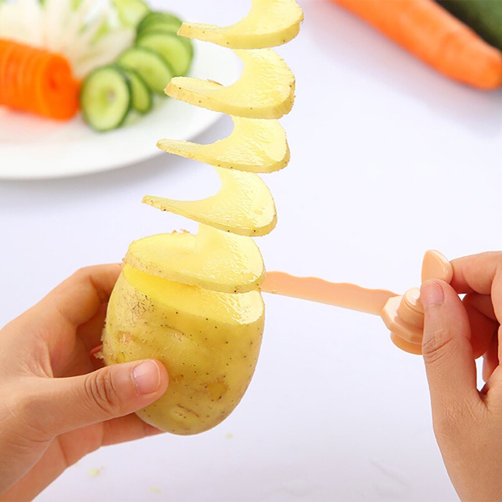 Kitchen Vegetable Carrot Spiral Slicer /  Potato Spiral Chips Slicer Cutter Home Gadgets Cooking Accessories