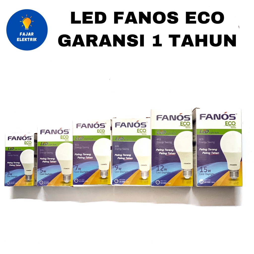 LAMPU LED MURAH FANOS 3W 5W 7W 9W 12W 15W / LAMPU LED / LED BOHLAM