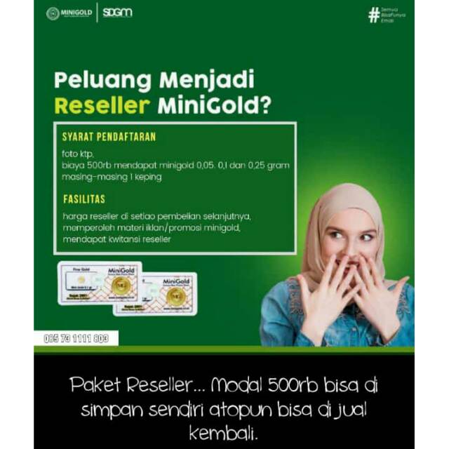 Frame Paket Perdana & Lanjutan untuk Reseller Mini Gold/ Big Gold