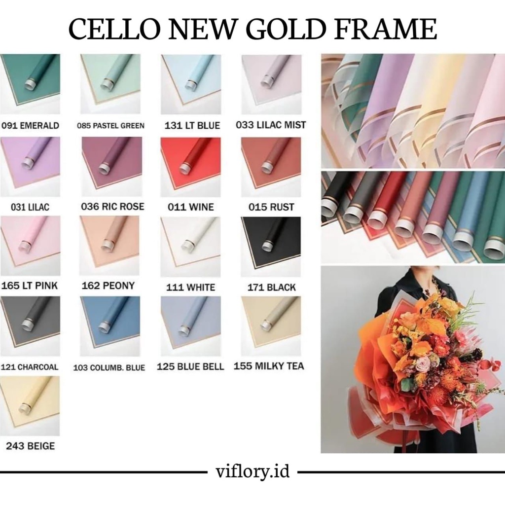 

Kertas Buket Cellophane New Frame Gold [WAJIB TAMBAHKAN DUS]