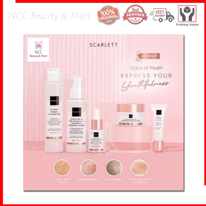 * NCC * Scarlett Whitening Age Delay Series Anti Aging Hydro Fresh Cleanser Phyto Biotics Series Scarlet